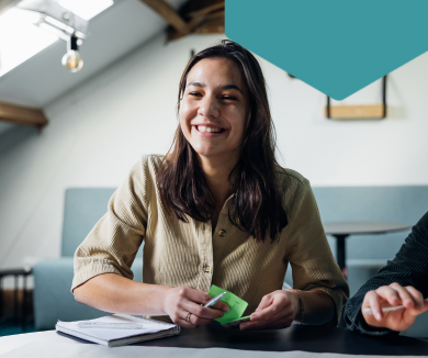 Young professional coaching